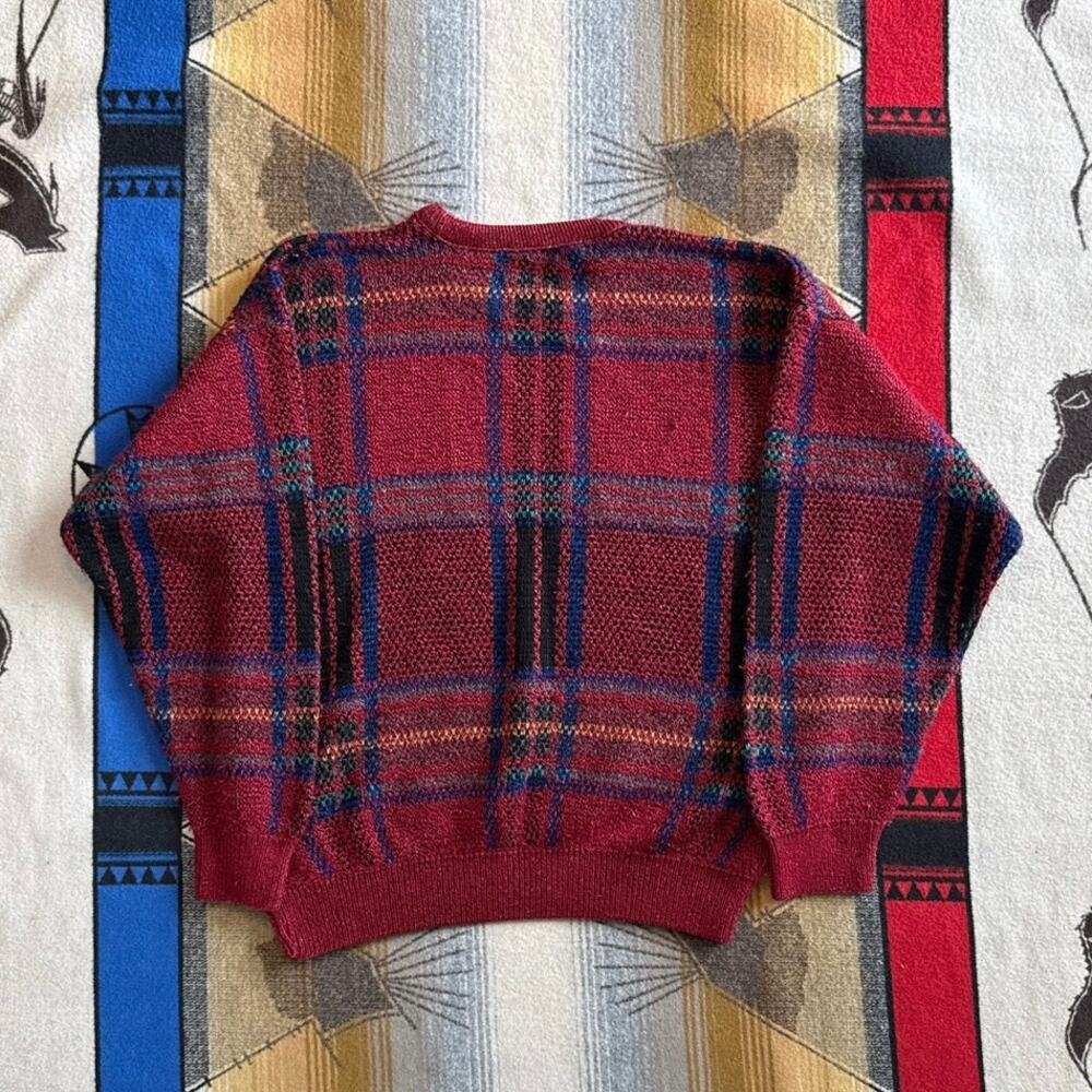 Vintage 90s Men’s Jantzen Pullover Knit Sweater Size Large Made In USA Colorful - Picture 3 of 6